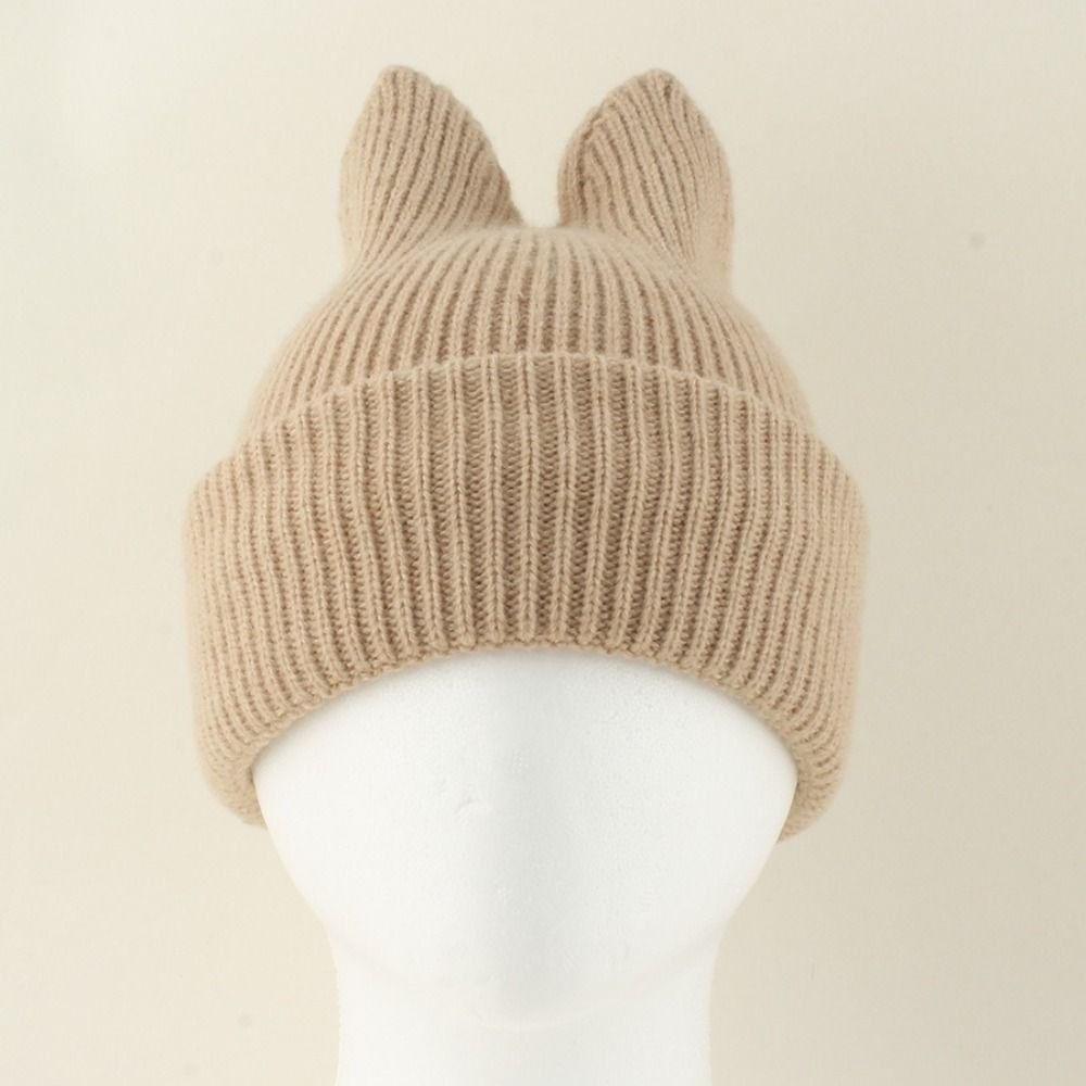 Crochet Ears Protection Hat Knitted Balaclava Hat Cute Kids Hat  Face Cover
