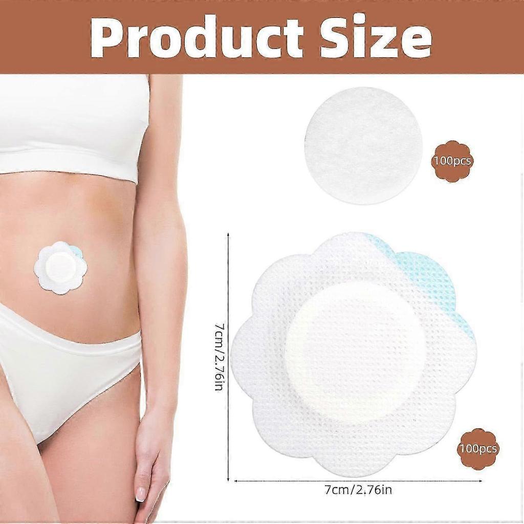 2025 Latest Model 100pcs Castor Oil Pack Wrap for Belly Button, Disposable