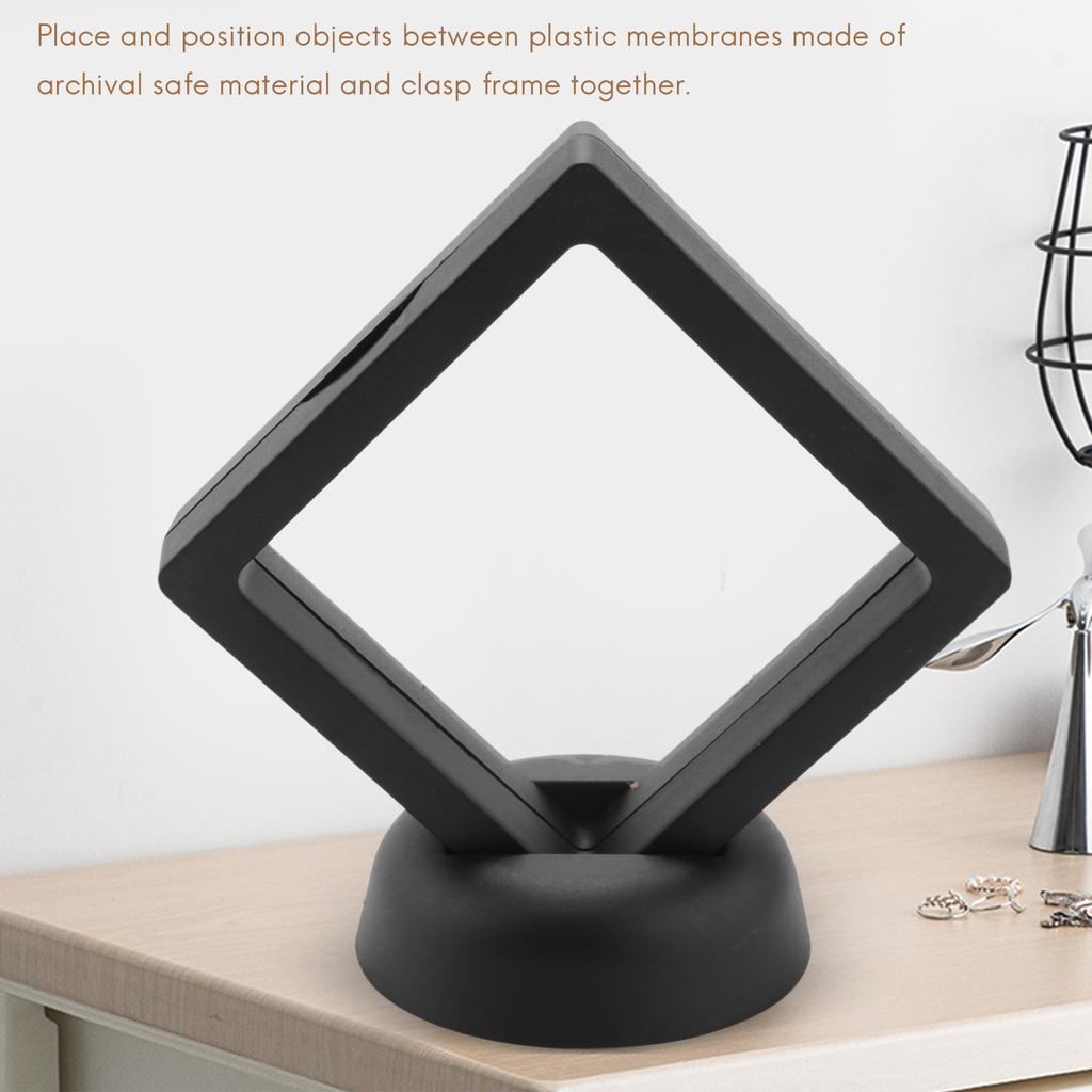 M-Modern-Coin Display Box - Set Of 10 3D Floating Frame Display Holder With Stands For Challenge Coins, AA Medallions, Jewelry,