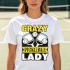 Crazy Pickleball Lady TShirt Funny Player Lover Gift Unisex Casual Cotton Tee Streetwear Sport Life Fun Unisex Short Sleeve Unisex