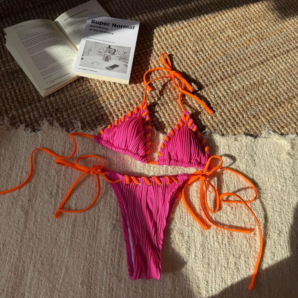 2025 European & American Sweet Personality Split Bikini Swimwear