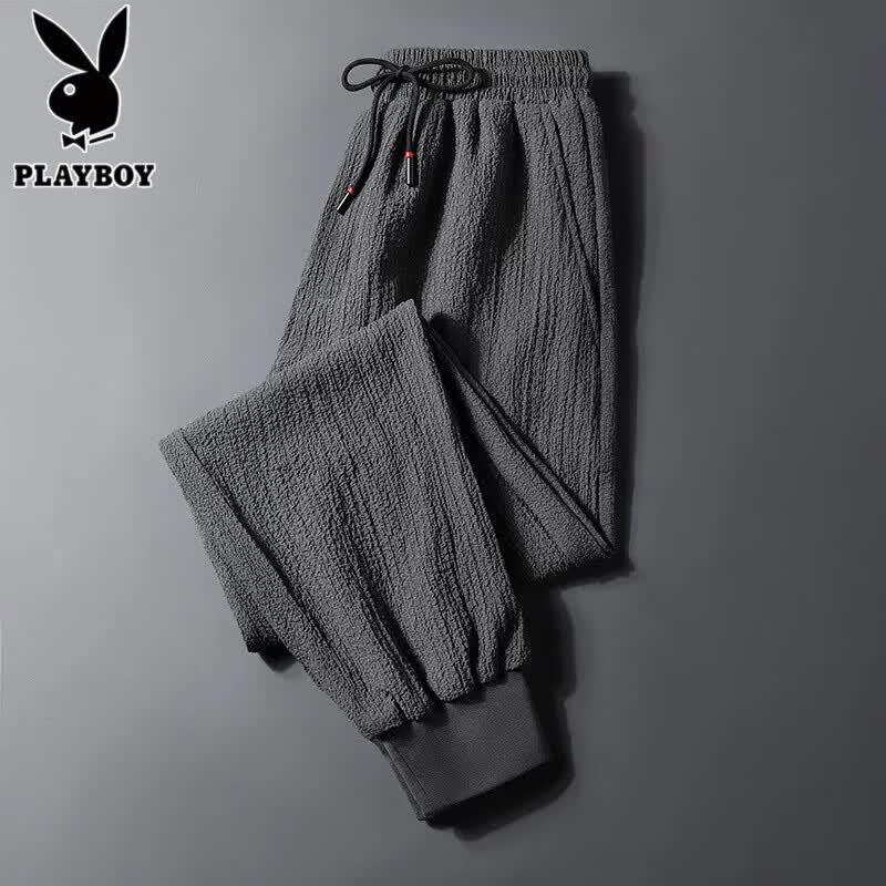 PLAYBOY Men s Thin Ice Silk Linen-Blend Cropped Tapered Pants 2XL