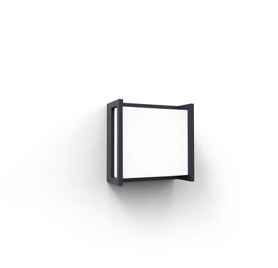 Qubo Anthracite Led 9.5w 4000k Ip54 Outdoor Wall Light