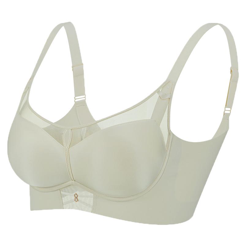 Yimeiqi Glossy Satin Push-up Bandeau Bra - Adjustable, No Magnets, No Underwire. 70AB