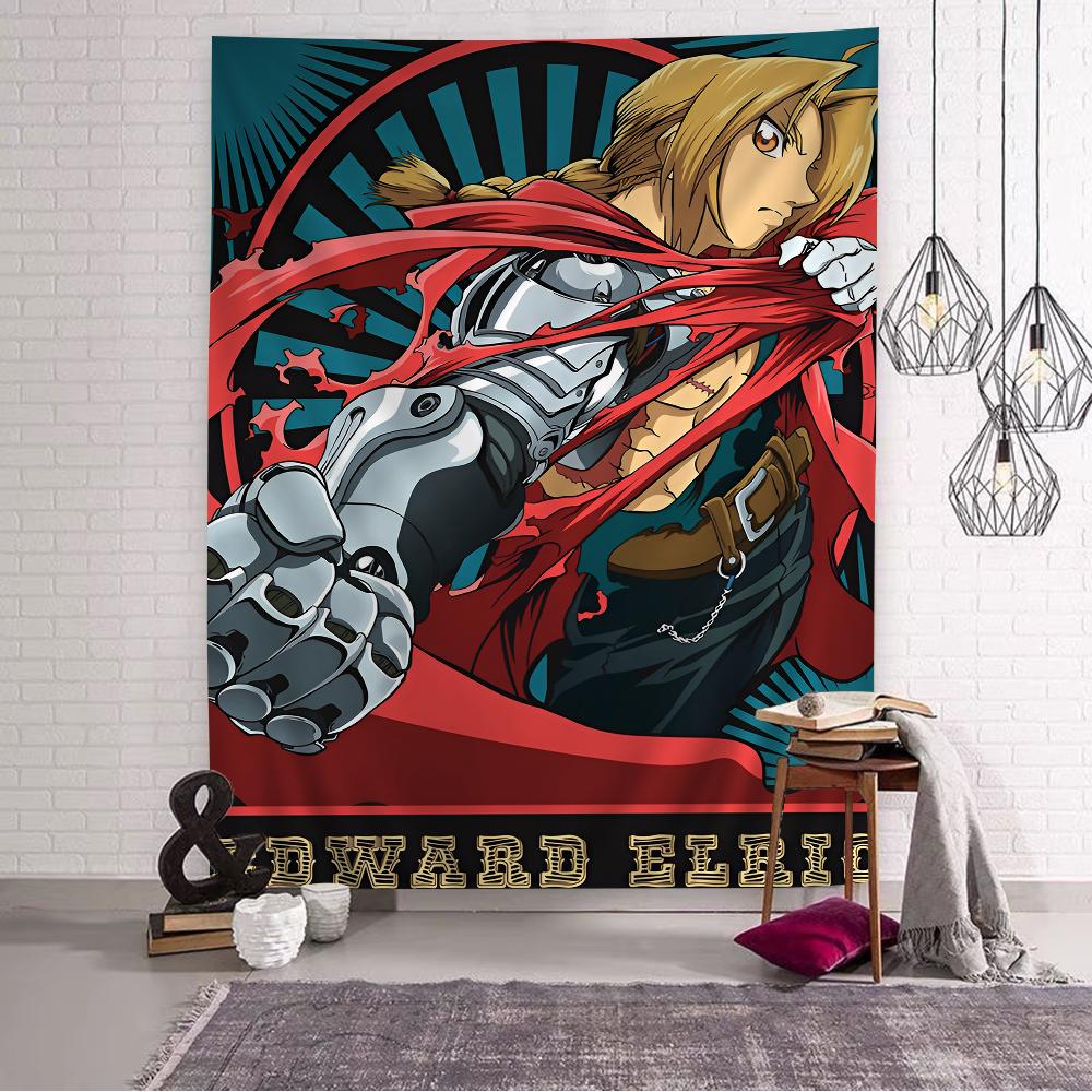 Anime Fullmetal Alchemist Chart Wandteppich Böhmische Wandteppiche Mandala Wandkunst Dekor
