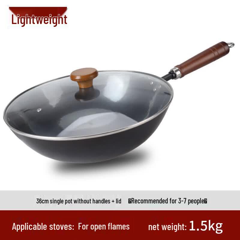 Lightweight 201 Stainless Steel Wok