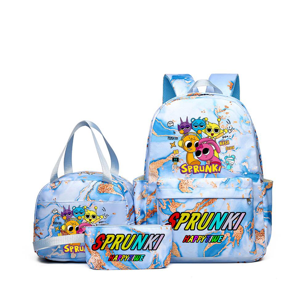 New Rhythm Box Heat Transfer Backpack Sprunki Music Game Primary and Secondary School Children's Schoolbag