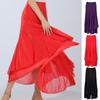 Lady Waltz Tango Smooth Mesh Ballroom Dance Costume Maxi Dress