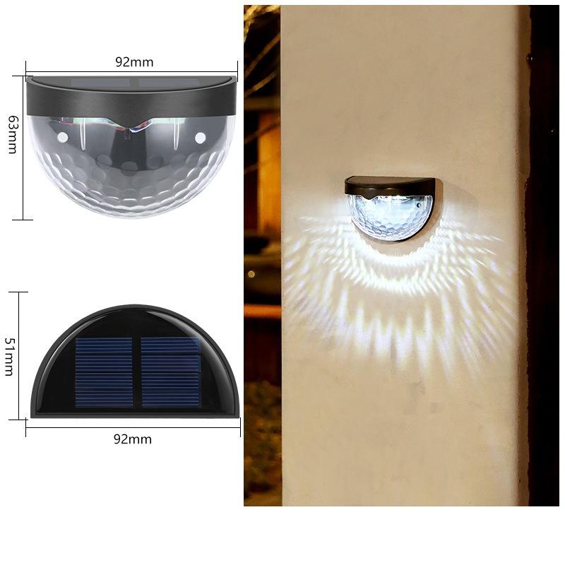 Solar Deck Lights,Solar Powered Fence Lights Dusk To Dawn LED Wall Light Outdoor Lighting Decoration for Step Yard Stair Patio Garden Warm Light