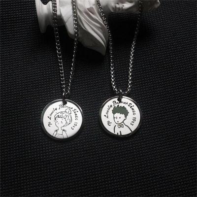 Collana alla moda hip-hop del piccolo principe: Catena unisex alla moda 2025 per coppie
