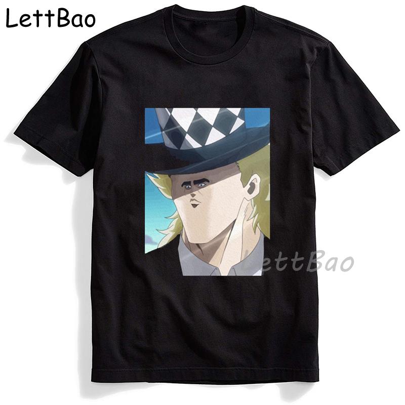 Jojos Bizarre Adventure Printed T Shirt Men Japanese Anime Male Tshirt Short Sleeve Funny