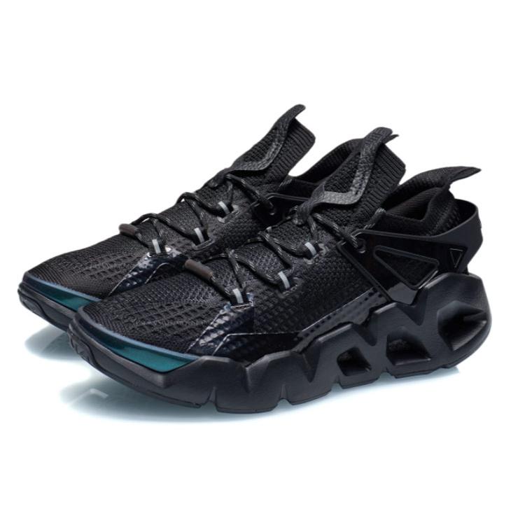Li Ning Essence 2.3 Delta Cushioning Breathable Low top Vintage Basketball Shoes Women's Black AGBR046-3