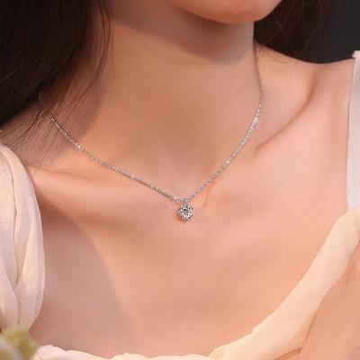 Fashion Tiny Luxury Dainty Necklace  Color Choker Necklace For Women Fashion Zircon Pendant Jewelry Gifts