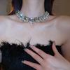 Multifunction Square Crystal Jewelry Set Korean Style Sparkling Necklace  Wedding