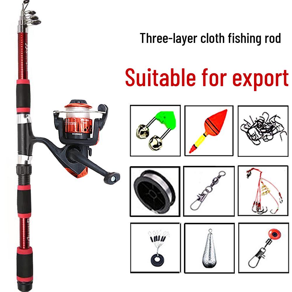 "Portable Fiberglass Sea Fishing Rod Set for Long-Distance Casting"