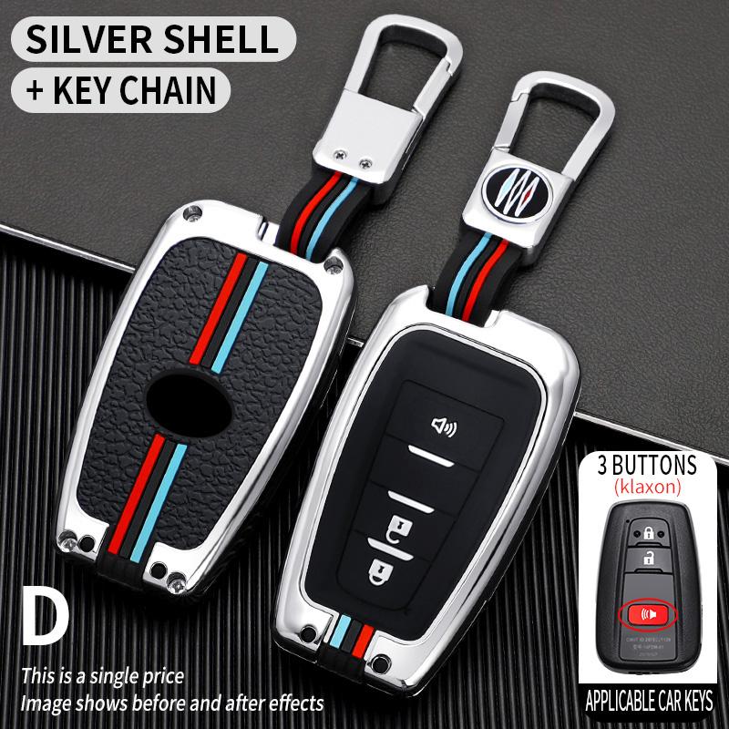 Zinc Alloy Car Remote Key Case Cover for Toyota CHR Prado 2017 2018 Prius Camry Corolla RAV4 2020 2022 2023 2024 Car Accessories