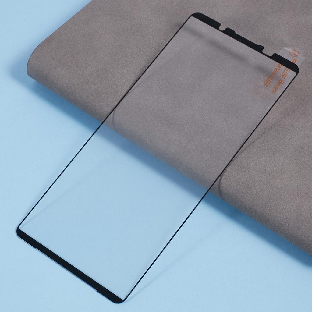For Sony Xperia 1 VII Tempered Glass Electroplating Anti-Fingerprint Silk Printing Full Glue Screen Protector