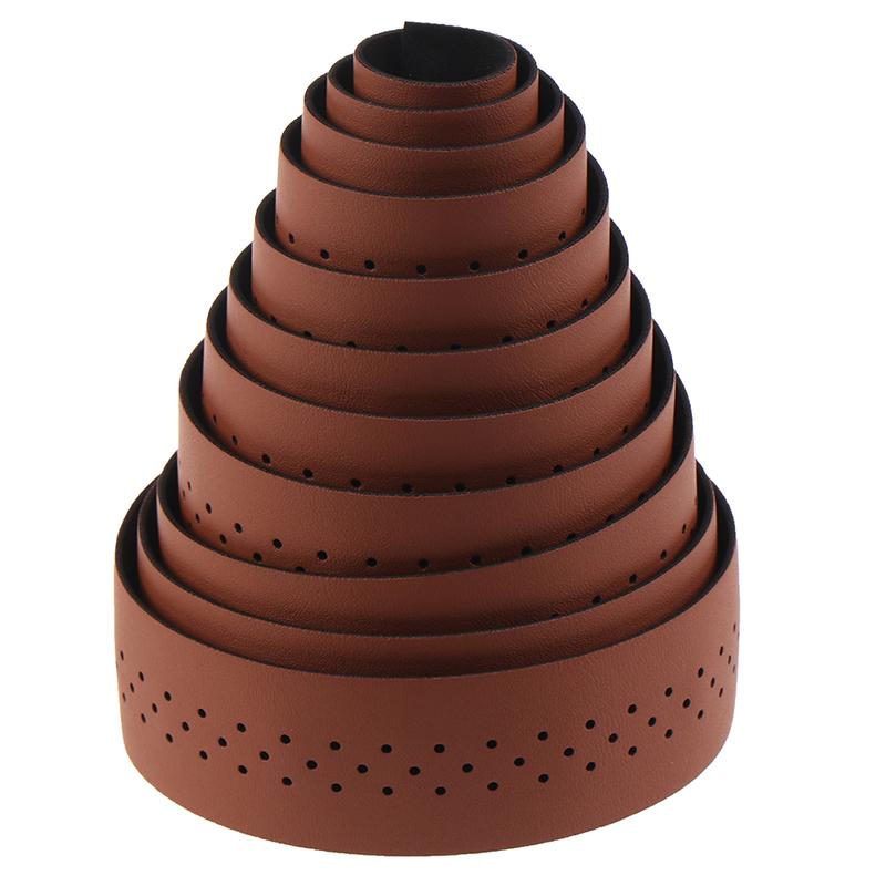 Bicycle Handlebar Tape Road Bike Pu Leather Perforated Belt Breathable Soft