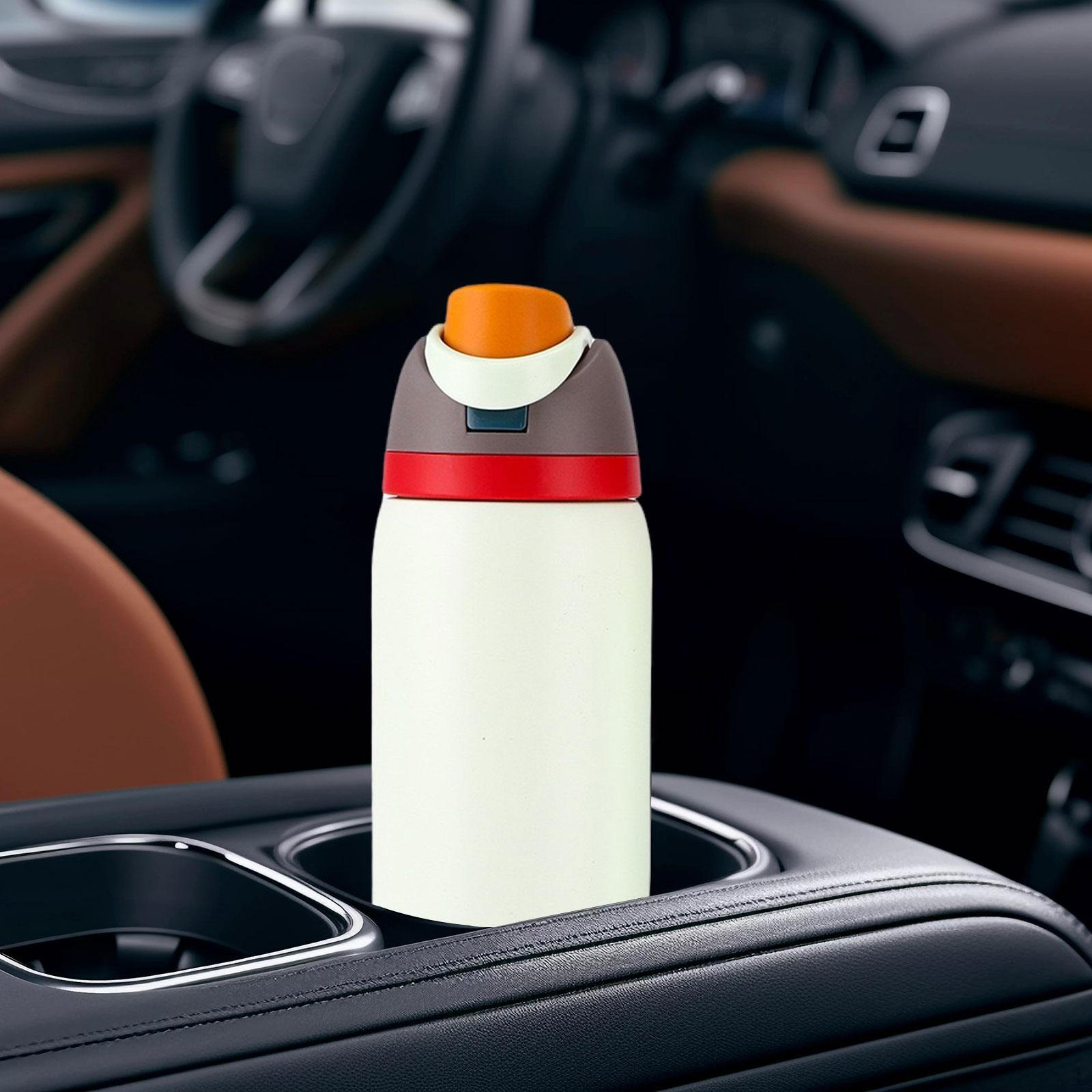 

Изолированная бутылка для воды из нержавеющей стали, герметичная, 1000 мл, для горячих и холодных напитков, простой тамблер белый