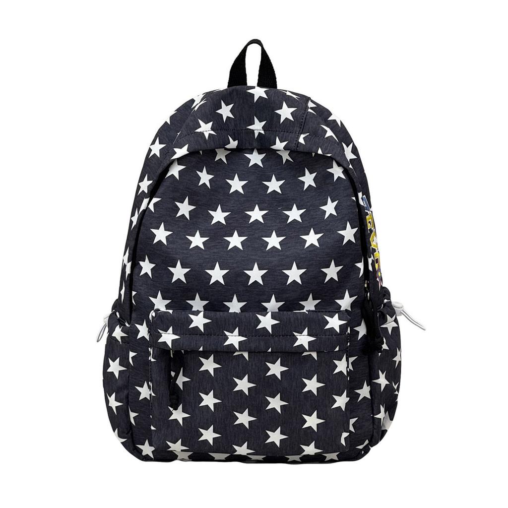 Korean Star Pattern Backpack for Kids, Large Capacity School Backpack for Elementary Students Grades 3-6, Versatile Casual Daypack