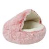 Pet mattress sleeping warm and soft plush pet bed with cover round nest puppy kitten cat dog bed