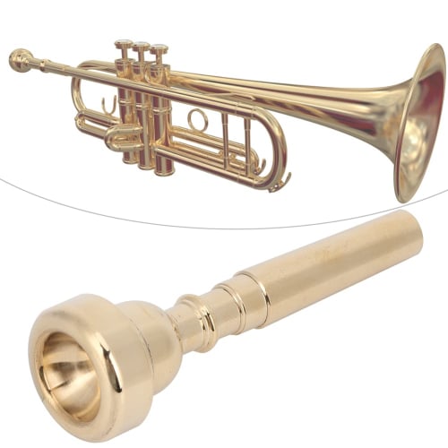 Trumpet mouthpiece, brass mouthpiece for practice, deformation-resistant, Bach mouthpiece, Trumpet (7 Golden C) mouthpiece
