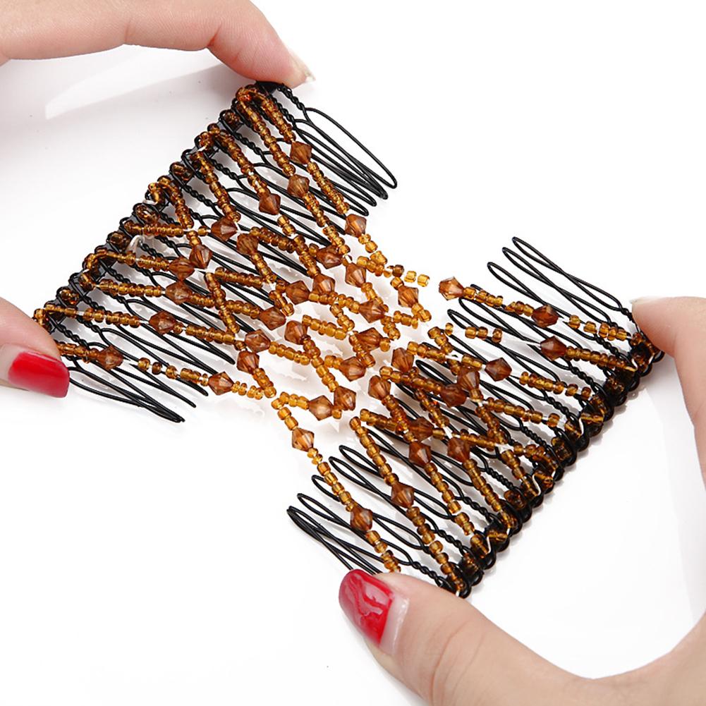 2 Pcs/Set Women Simple Elegant Hair Clips Hair Comb Stylish Hair Device Accessory Random Color