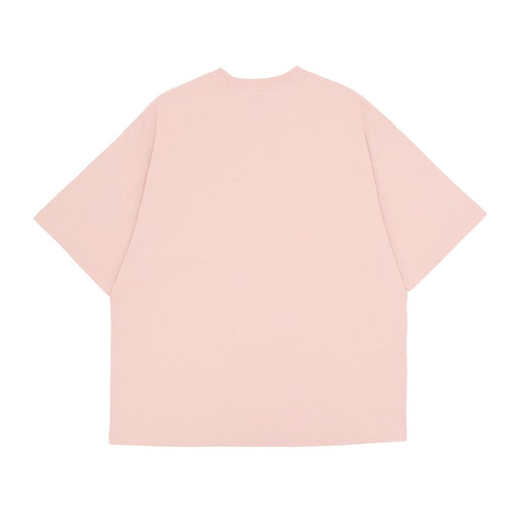 New Era Oversized Cotton Tee Handwritten Logo Pink Rouge L 14683882 S/S