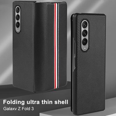 Faltende Pu-Ledertasche für Samsung Galaxy Z Fold 3 4 2 5g Flip Carbon Fiber Pattern für Galaxy Z Fold 3 4 Phone Back Cover Case