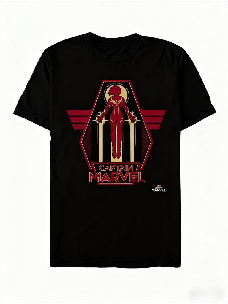 Echte 2026 New Captain Flying Comic Print Übergröße Herren- und Damen-Kurzarm-T-Shirts mit lockerem Rundhalsausschnitt