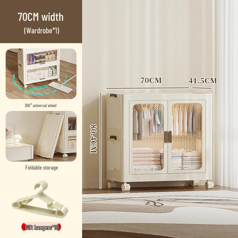 Children's Multi-layer Folding Wardrobe Storage Cabinet for Baby Clothes