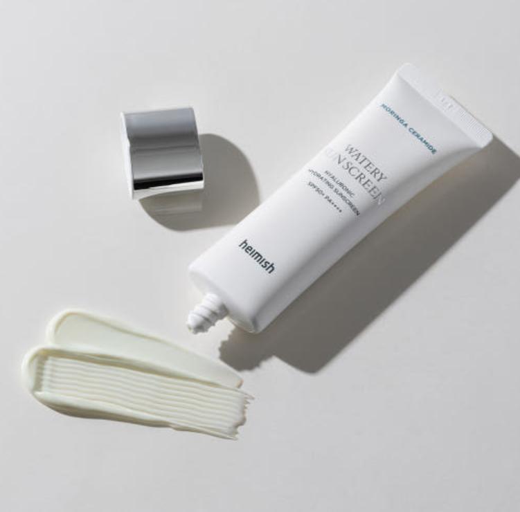 Heimish Moringa Ceramide Hyaluronic Watery Sunscreen SPF50+ – Lightweight Daily Sunblock 50ml