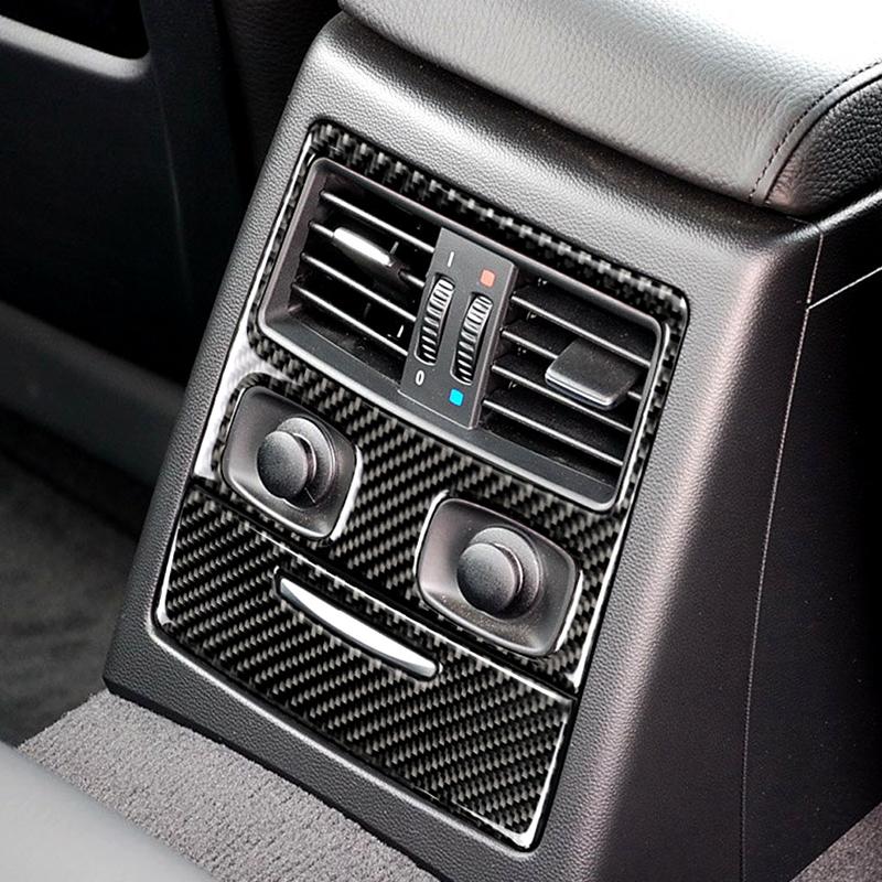 Carbon Fiber Car Center Console Gear Control Button Panel Frame Trim Stickers For BMW 3 Series E90 2005-2012 Accessories