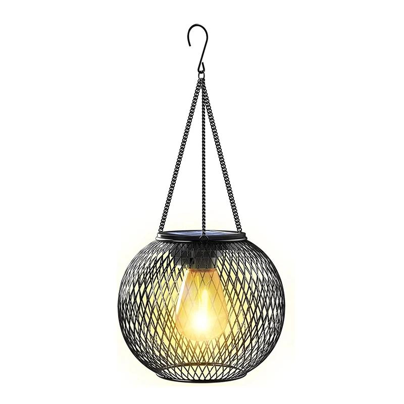 

Модернизированные уличные солнечные лампы для двора, сада, коридора, теплый свет, металлические подвесные светильники, управление светом, декоративное освещение, горячее предложение