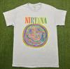 Nirvana Nevermind Smiley Dubbelzijdig T-shirt Volwassen Maat Medium