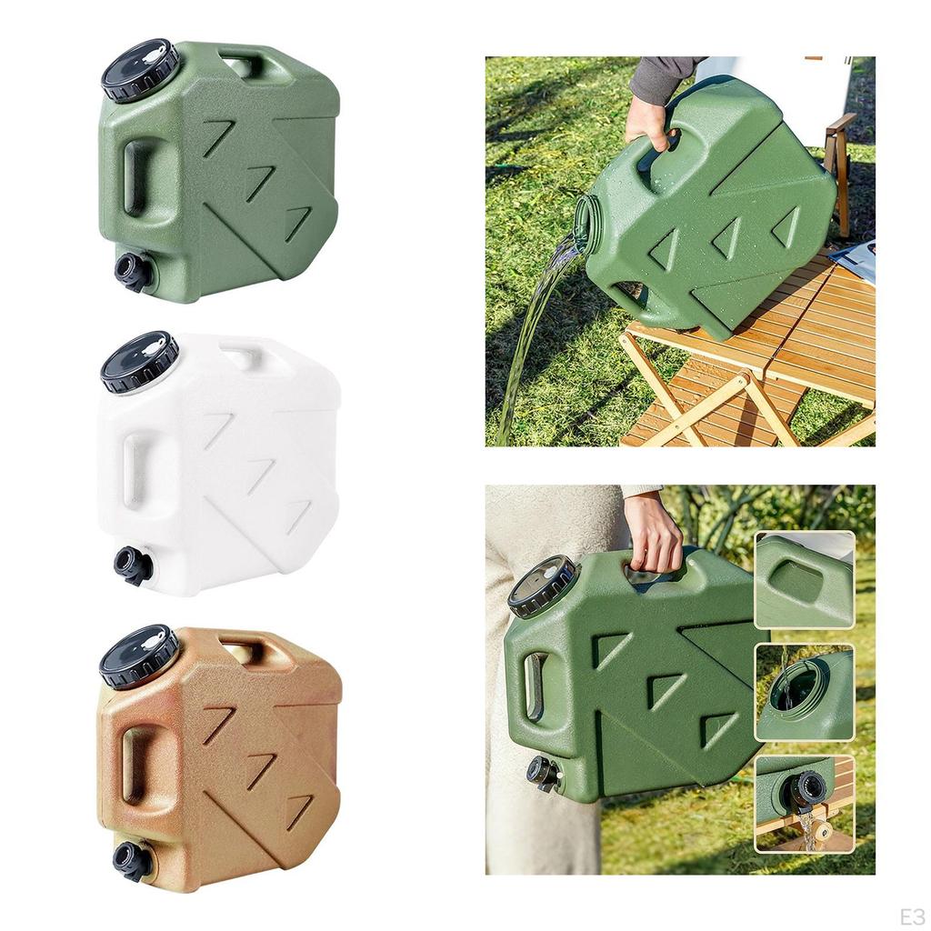 Water Container with Faucet Barrel Carrier Bucket Jug for Camping Picnic Fishing