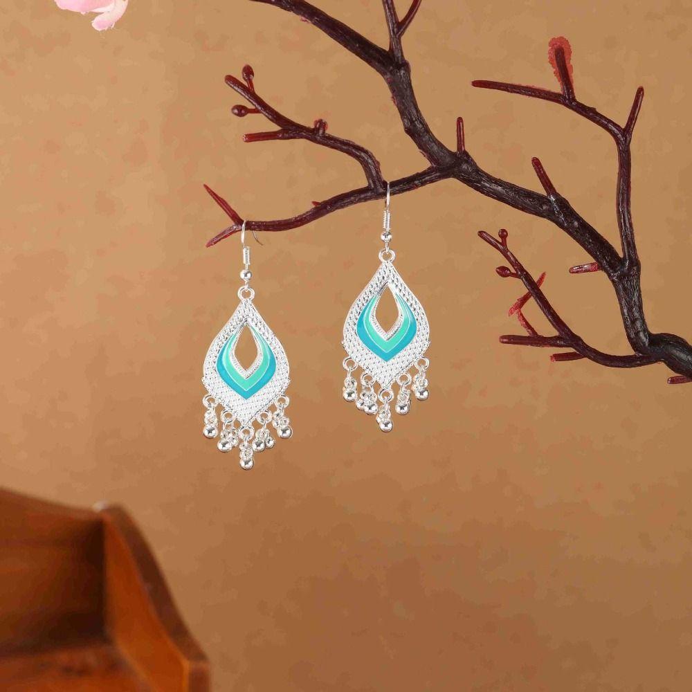 Silver Long Tassel Earrings Bohemia Bohemia Drop Earring Classic Ethnic Style Dangle Earring Women