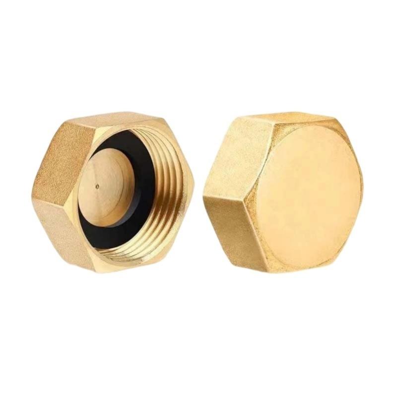 1/2Inch NPT Copper Threaded Pipe Cap Heat Resistant Durability Plug Profession For Pipe End Sealing And System Upgrades