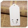 100Pcs Hollow Out Paper Gift Wrapping Tag Wavy Top Edge and Butterfly Wings Hollowed Out Hang Tags