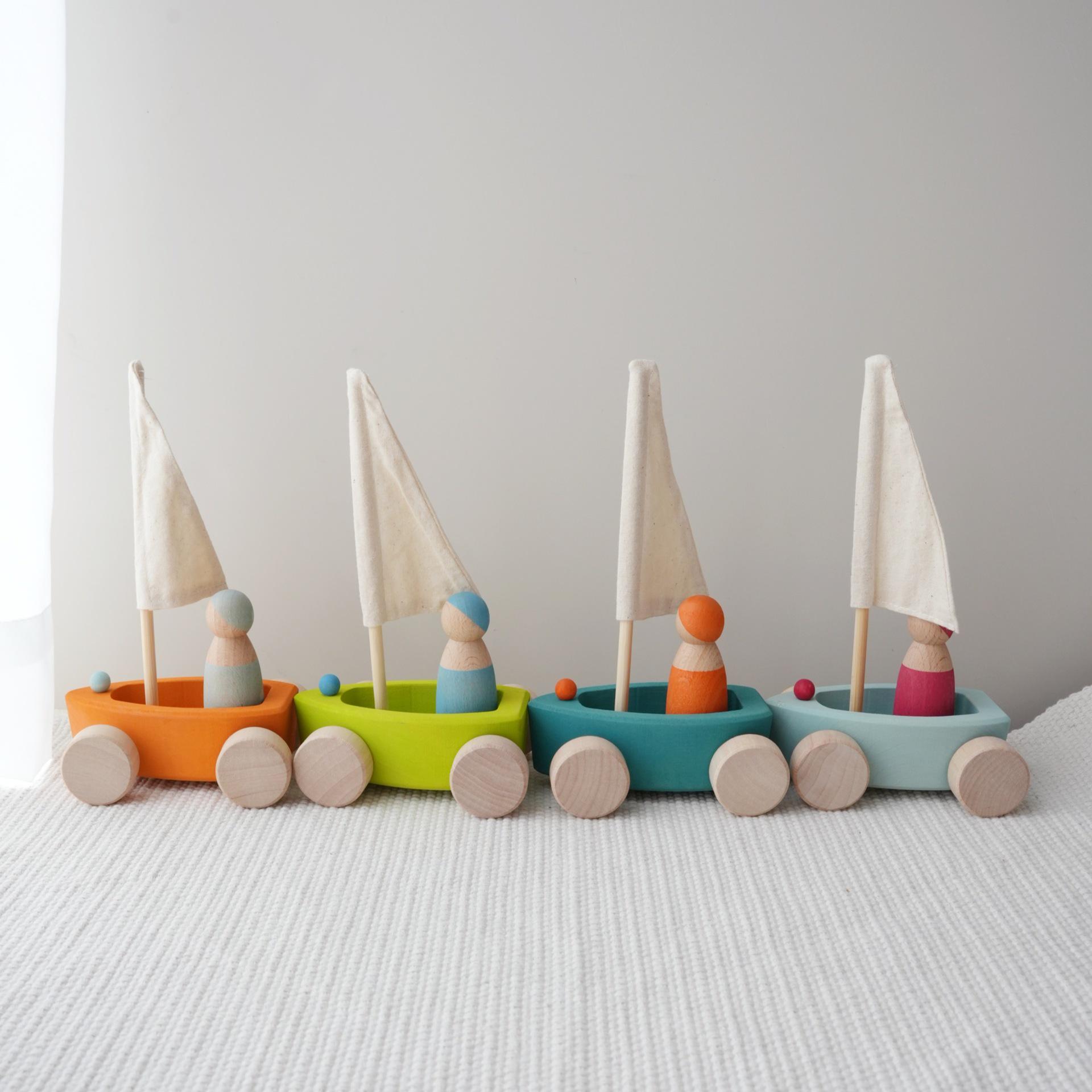 Colorful Cross-Border Sailboat Building Blocks for Kindergarten Educational Use