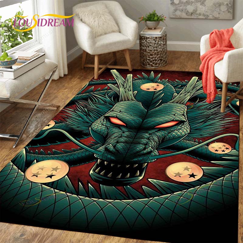 Alfombra antideslizante con dibujos de Dragon Ball Goku para suelo, alfombra cuadrada de calidad para habitación, suelo de baño y cocina extraíble, alfombra impermeable