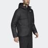 Adidas Winddichte Warme Gestreifte Kapuzenjacke Baumwollmantel Winter Herren Oberbekleidung Schwarz GH7374