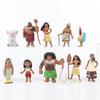 10 Peças Toppers de Bolo Moana Mini Figuras Para Suprimentos de Festa de Aniversário