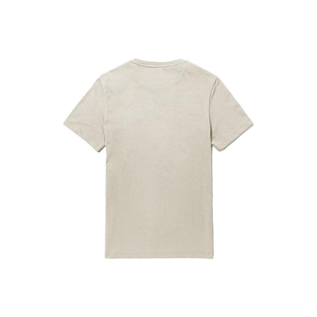 Timberland Solid Color Slim Fit Crew Neck Short Sleeve T-Shirt Men Tops Beige A2EKJ-CY2