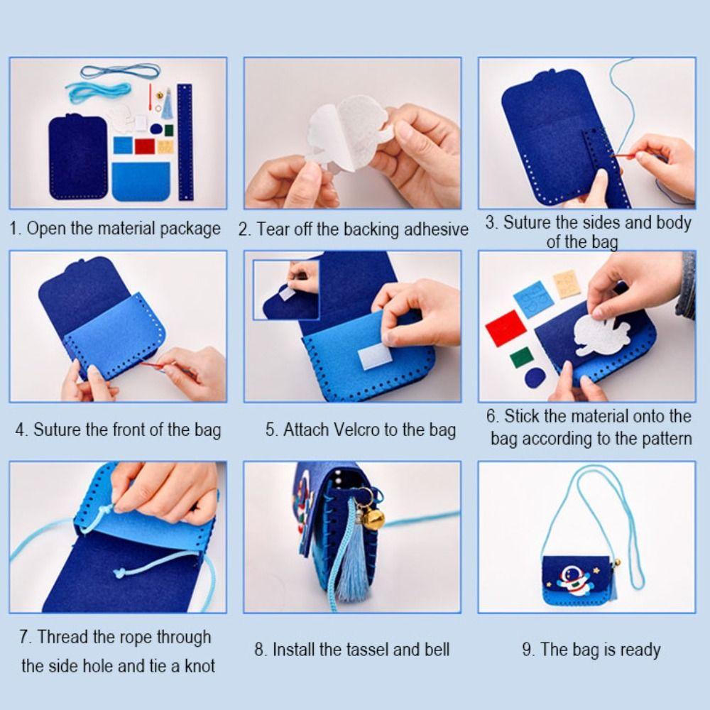 Cartoon Handmade Bag Crafts Art DIY Handbag Gift Crossbody Bag