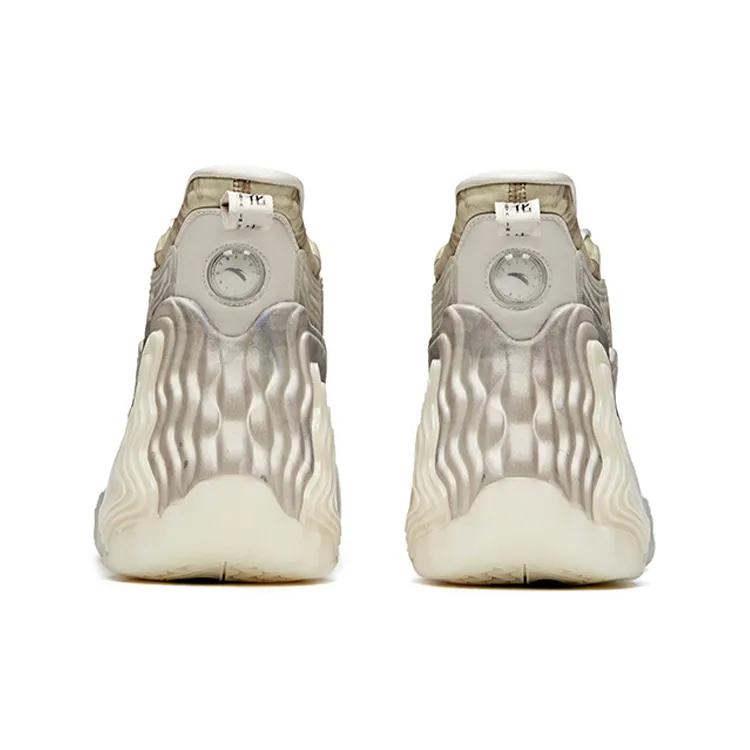 Anta Star Mountain Cushioning Slip Resistant Abrasion Resistant High top Basketball Shoes Men's Ecru (Unisex) Basketball Shoes 112031818A 9