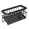 Kitchen Sink Drain Rack Storage Box Stainless Steel Self-draining Sink Detergent Sponge Rack Rag Towel Rack Filter Basket Shelf