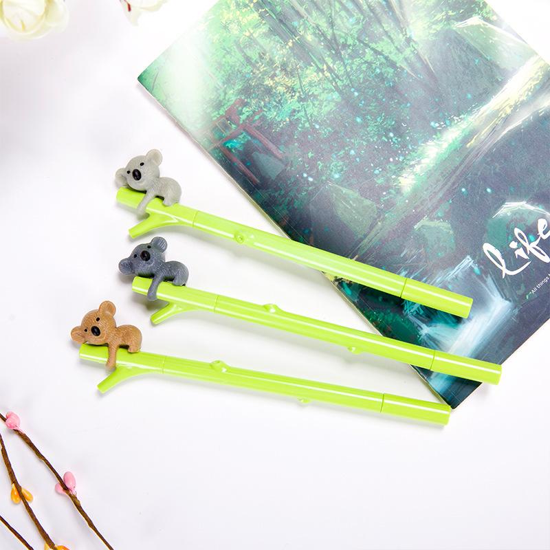 Korean Cute Cartoon Animals Gel Pen - 0.5mm Black Ink Stationery