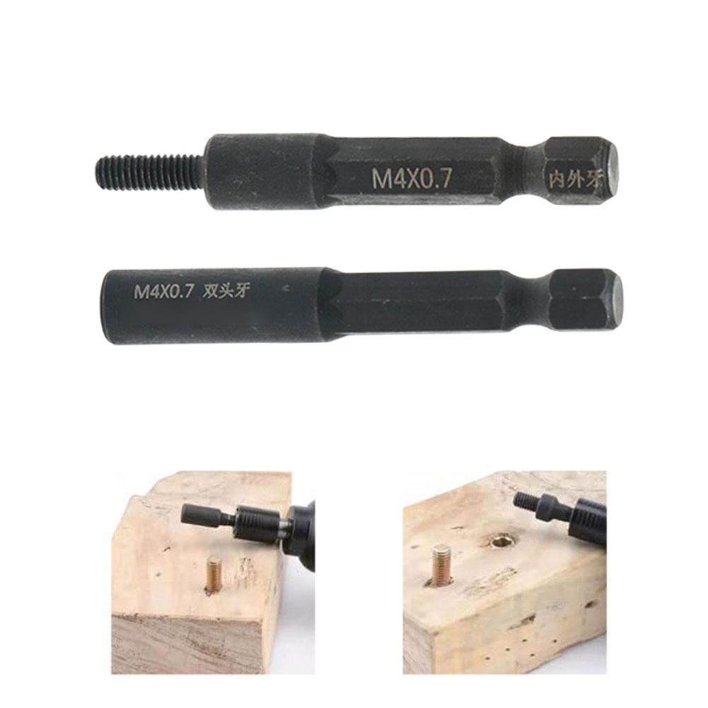 2 Socket Adapters for M5 and For 4mm Self Tapping Screws with 1/4 Inch Hex Shank Suitable for Drilling Applications