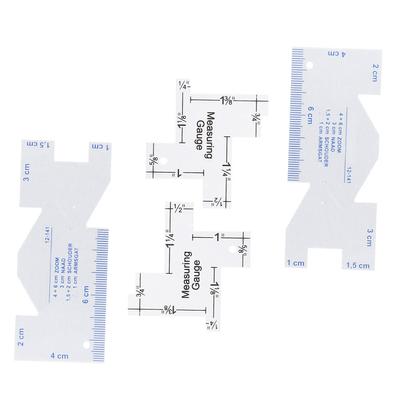 Righello in Alluminio da Cucito Irregolare Calibro di Misurazione Spessore Strumenti da Sarto per Patchwork e Quilt